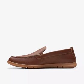 Herren Flexway Step Hellbraune Leder-Loafer-Schuhe