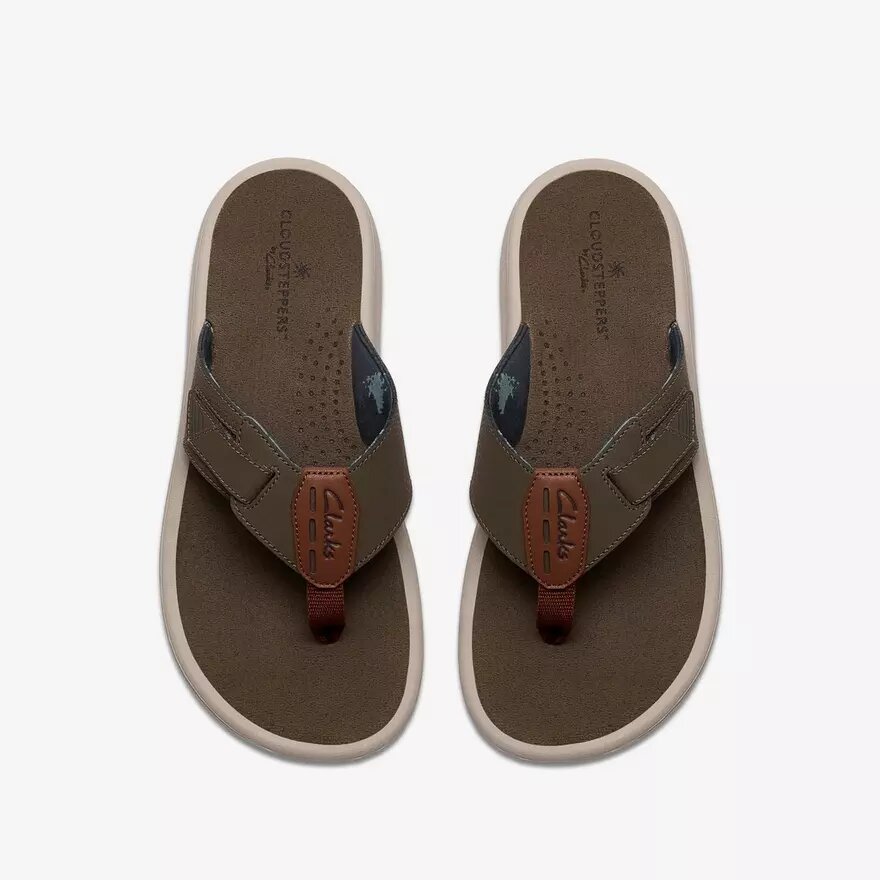Herren-Flip-Flops „M Breeze“ in grüner Farbkombination Herren-Flip-Flops „M Breeze“ in grüner Farbkombination
