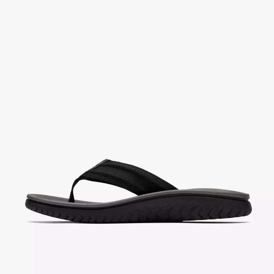 Herren-Flip-Flops „Wesley Surf“ aus schwarzem Leder Herren-Flip-Flops „Wesley Surf“ aus schwarzem Leder