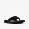 Herren-Flip-Flops „Wesley Surf“ aus schwarzem Leder Herren-Flip-Flops „Wesley Surf“ aus schwarzem Leder