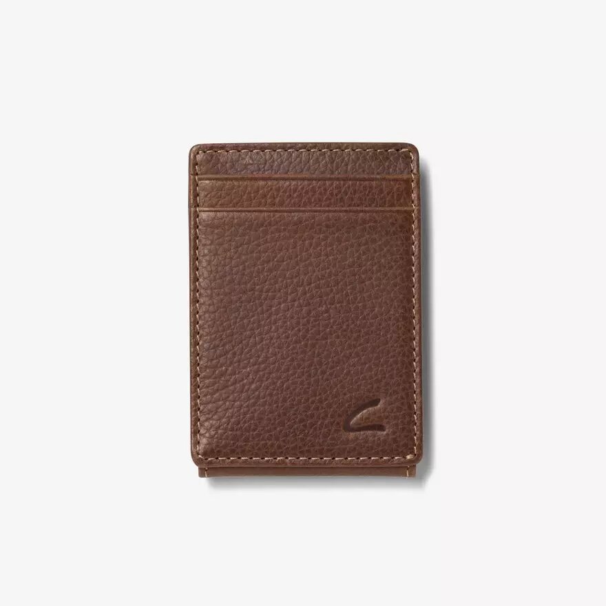 Herren-Geldbörse „Pebble“ mit breitem Geldclip, braun, US Herren-Geldbörse „Pebble“ mit breitem Geldclip, braun, US
