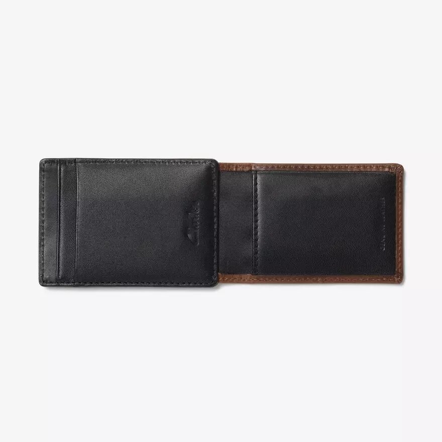 Herren-Geldbörse „Pebble“ mit breitem Geldclip, braun, US Herren-Geldbörse „Pebble“ mit breitem Geldclip, braun, US