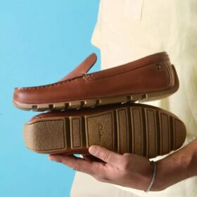 Herren-Loafer „Corsley Plain“ aus hellbraunem Leder