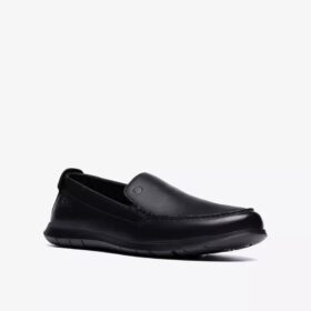 Herren-Loafer „Flexway Step“ in Schwarz, glattes Leder