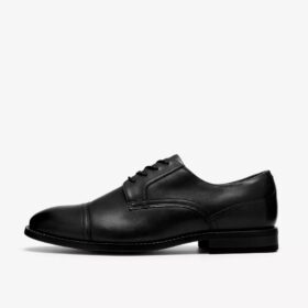 Herren-Oxford Schuhe „Bowburn Cap“ aus schwarzem Leder
