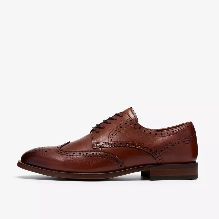 Herren-Oxford Schuhe „Bowburn Tip“ aus hellbraunem Leder Herren-Oxford Schuhe „Bowburn Tip“ aus hellbraunem Leder
