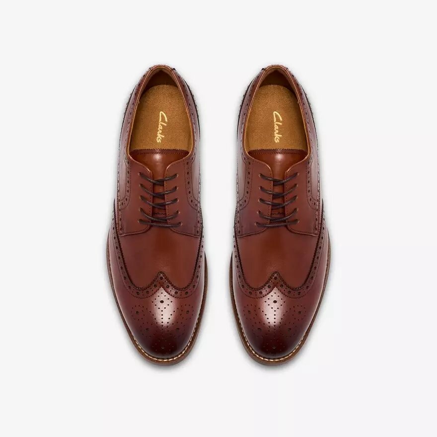 Herren-Oxford Schuhe „Bowburn Tip“ aus hellbraunem Leder Herren-Oxford Schuhe „Bowburn Tip“ aus hellbraunem Leder