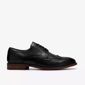 Herren-Oxford Schuhe „Bowburn Tip“ aus schwarzem Leder