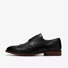 Herren-Oxford Schuhe „Bowburn Tip“ aus schwarzem Leder