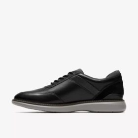 Herren-Oxford Schuhe im Brantin-Stil aus schwarzem Leder