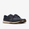 Herren Sailview Schnür-Bootsschuhe aus marineblauem Nubukleder Herren Sailview Schnür-Bootsschuhe aus marineblauem Nubukleder