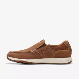 Herren Sailview Step hellbraune Nubuk-Slip-Ons zum Hineinschlüpfen