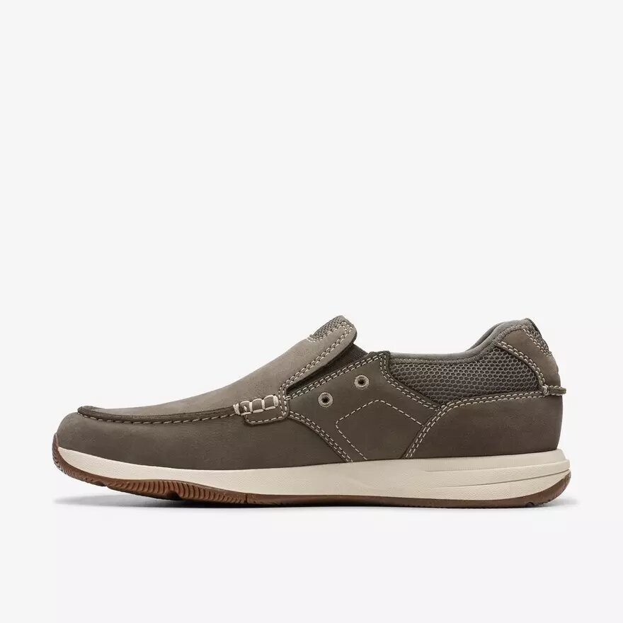 Herren Sailview Step Taupe Nubuk-Slip-Ons zum Hineinschlüpfen Herren Sailview Step Taupe Nubuk-Slip-Ons zum Hineinschlüpfen