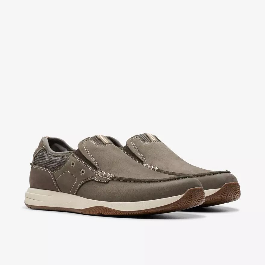 Herren Sailview Step Taupe Nubuk-Slip-Ons zum Hineinschlüpfen Herren Sailview Step Taupe Nubuk-Slip-Ons zum Hineinschlüpfen