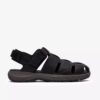 Herren-Sandale „Guideview Cove“ aus schwarzem Leder Herren-Sandale „Guideview Cove“ aus schwarzem Leder