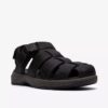 Herren-Sandale „Guideview Cove“ aus schwarzem Leder Herren-Sandale „Guideview Cove“ aus schwarzem Leder