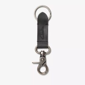 Herren-Schlüsselanhänger aus geöltem Leder, schwarze Geldbörsen