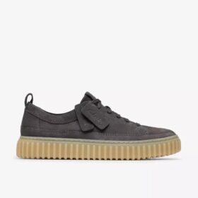 Herren-Schnürschuhe „Torhill Lace“ aus dunkelgrauem Nubukleder
