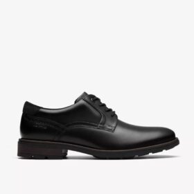 Herren-Schuhe „Emmet Plain“ in Schwarz, glattes Leder