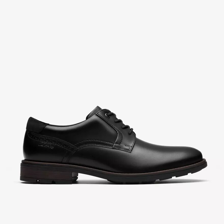 Herren-Schuhe „Emmet Plain“ in Schwarz, glattes Leder Herren-Schuhe „Emmet Plain“ in Schwarz, glattes Leder