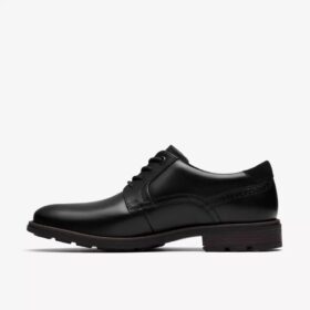 Herren-Schuhe „Emmet Plain“ in Schwarz, glattes Leder