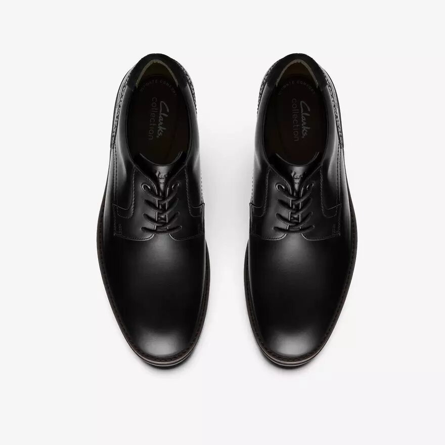 Herren-Schuhe „Emmet Plain“ in Schwarz, glattes Leder Herren-Schuhe „Emmet Plain“ in Schwarz, glattes Leder