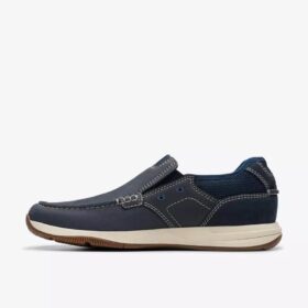 Herren-Slip-On-Bootsschuhe „Sailview Step“ in Navy aus Nubukleder