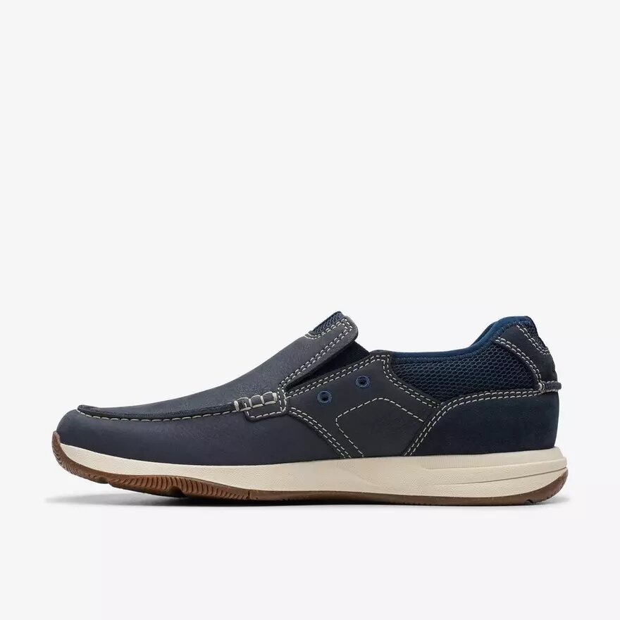 Herren-Slip-On-Bootsschuhe „Sailview Step“ in Navy aus Nubukleder Herren-Slip-On-Bootsschuhe „Sailview Step“ in Navy aus Nubukleder
