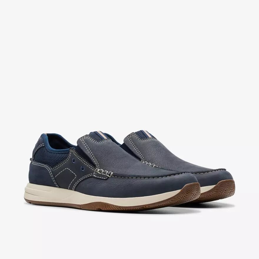 Herren-Slip-On-Bootsschuhe „Sailview Step“ in Navy aus Nubukleder Herren-Slip-On-Bootsschuhe „Sailview Step“ in Navy aus Nubukleder