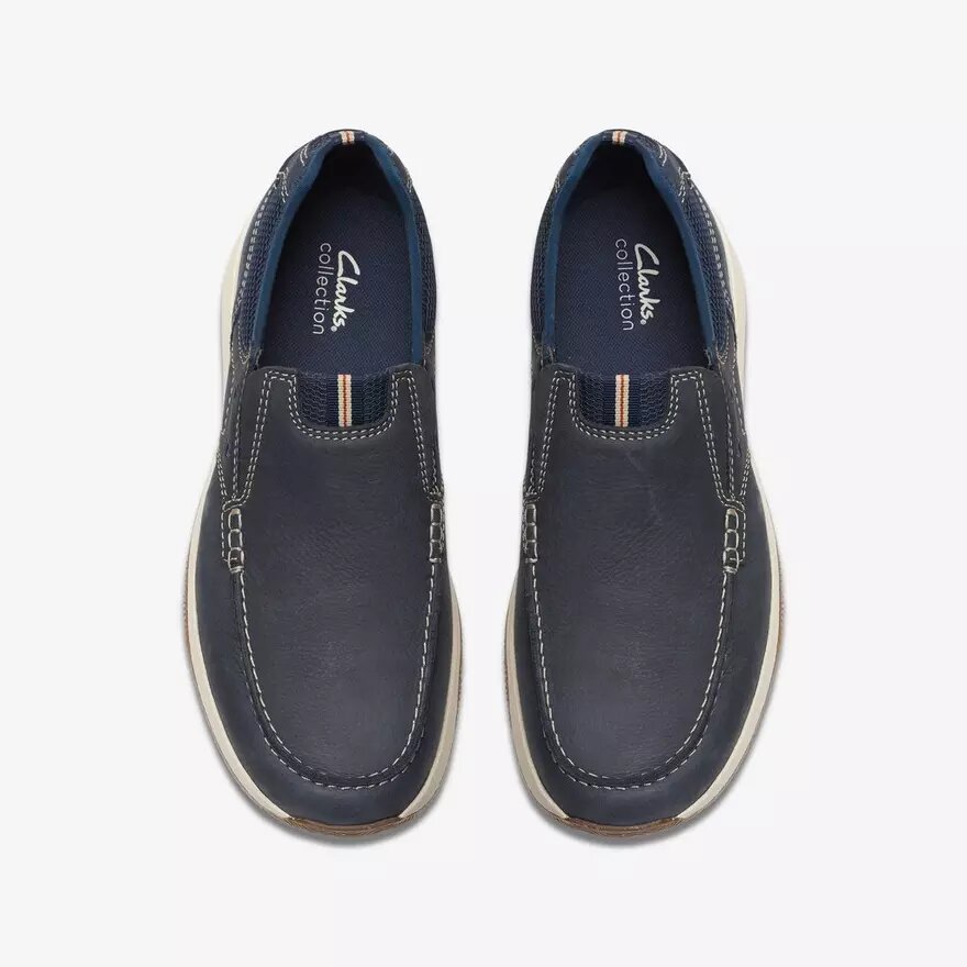 Herren-Slip-On-Bootsschuhe „Sailview Step“ in Navy aus Nubukleder Herren-Slip-On-Bootsschuhe „Sailview Step“ in Navy aus Nubukleder