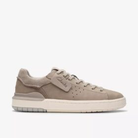 Herren-Sneaker Courtlite 2 Run aus grauem Nubukleder | clarks