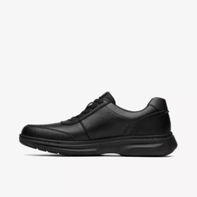 Herren-Sneaker „Craftwell Lace“ aus schwarzem Leder | clarks