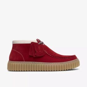 Herren-Stiefeletten „Torhill Hi“ aus rotem Wildleder