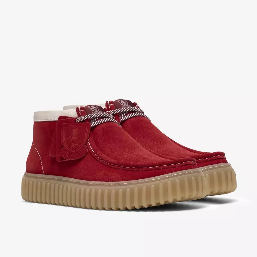 Herren-Stiefeletten „Torhill Hi“ aus rotem Wildleder Herren-Stiefeletten „Torhill Hi“ aus rotem Wildleder