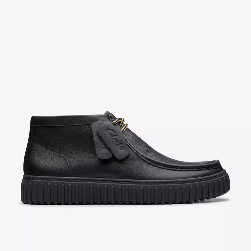 Herren-Stiefeletten „Torhill Hi“ aus schwarzem Leder Herren-Stiefeletten „Torhill Hi“ aus schwarzem Leder