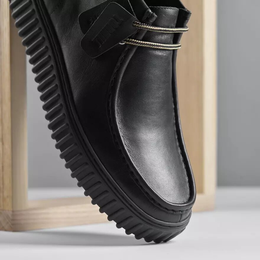 Herren-Stiefeletten „Torhill Hi“ aus schwarzem Leder Herren-Stiefeletten „Torhill Hi“ aus schwarzem Leder