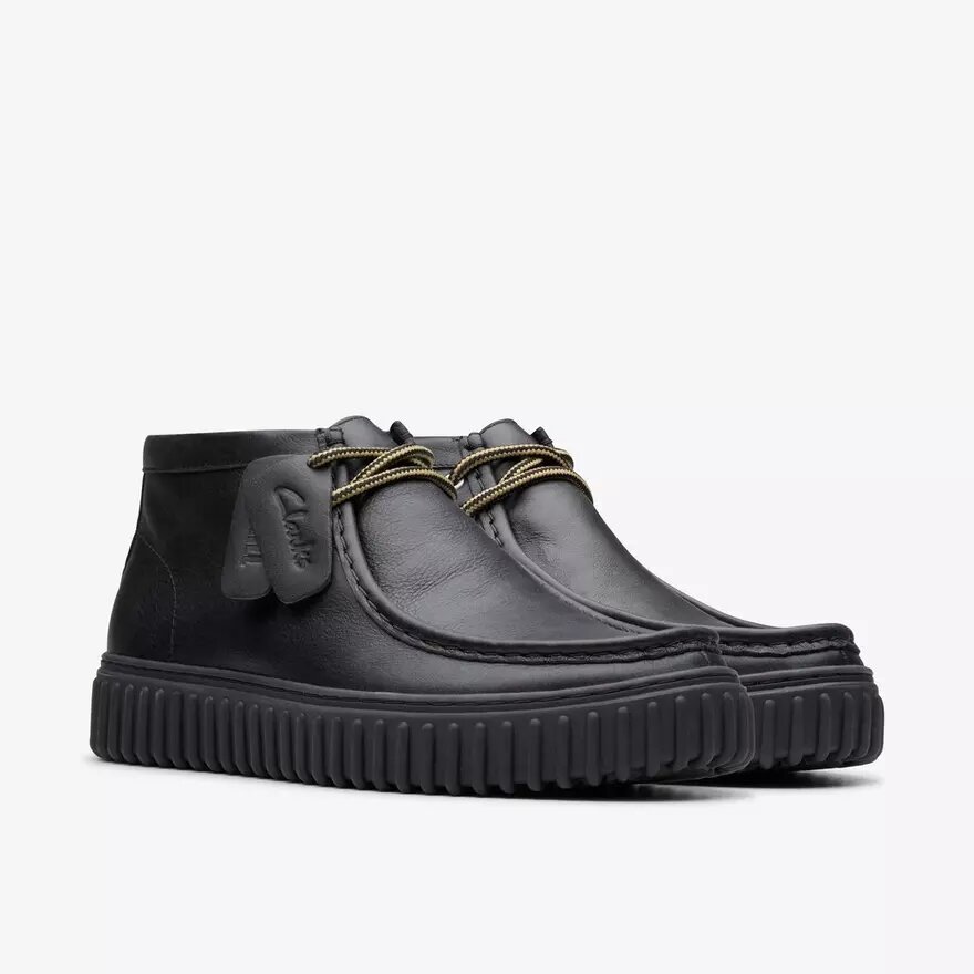 Herren-Stiefeletten „Torhill Hi“ aus schwarzem Leder Herren-Stiefeletten „Torhill Hi“ aus schwarzem Leder