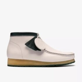 Herren-Walla-Stiefel Rb aus weißem Leder – Wallabees