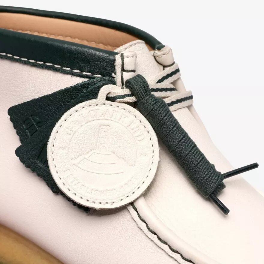 Herren-Walla-Stiefel Rb aus weißem Leder – Wallabees Herren-Walla-Stiefel Rb aus weißem Leder – Wallabees