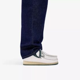 Herren-Walla-Stiefel Rb aus weißem Leder – Wallabees