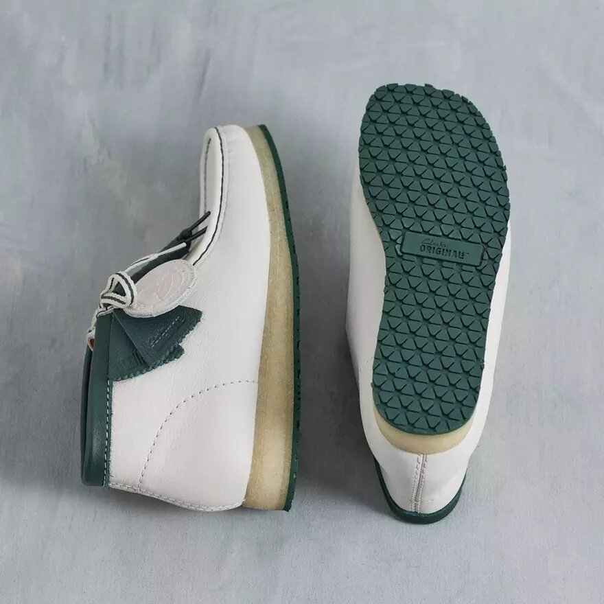 Herren-Walla-Stiefel Rb aus weißem Leder – Wallabees Herren-Walla-Stiefel Rb aus weißem Leder – Wallabees
