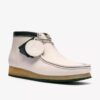 Herren-Walla-Stiefel Rb aus weißem Leder – Wallabees Herren-Walla-Stiefel Rb aus weißem Leder – Wallabees