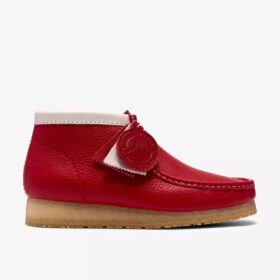 Herren-Walla-Stiefel Rb – Wallabees aus rotem Leder