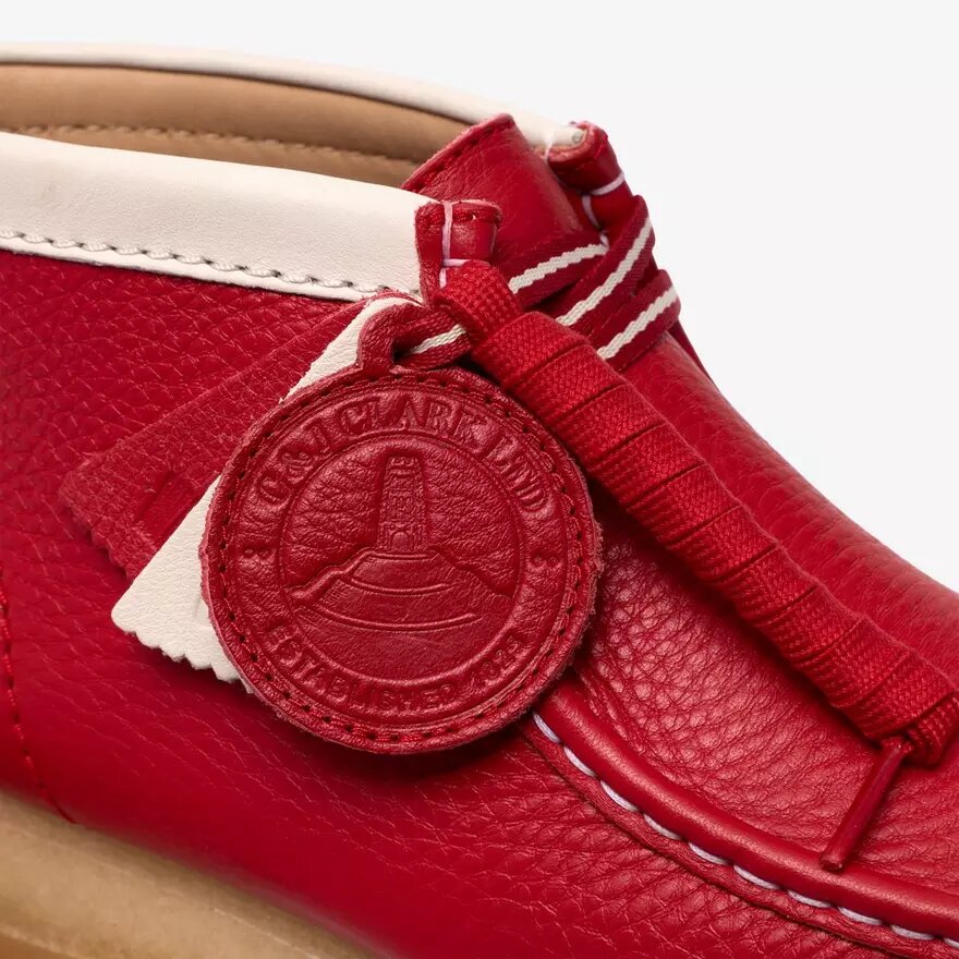 Herren-Walla-Stiefel Rb – Wallabees aus rotem Leder Herren-Walla-Stiefel Rb – Wallabees aus rotem Leder