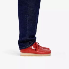 Herren-Walla-Stiefel Rb – Wallabees aus rotem Leder