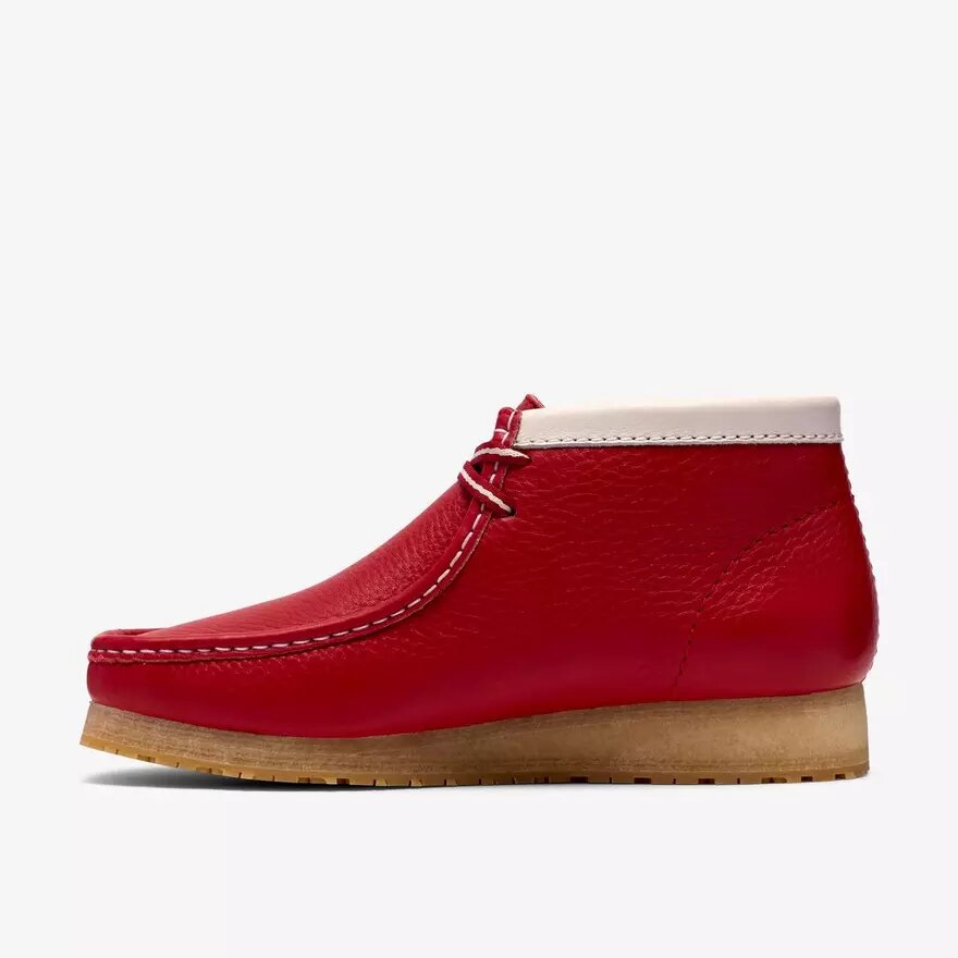 Herren-Walla-Stiefel Rb – Wallabees aus rotem Leder Herren-Walla-Stiefel Rb – Wallabees aus rotem Leder