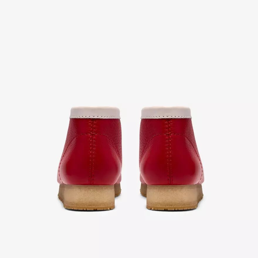 Herren-Walla-Stiefel Rb – Wallabees aus rotem Leder Herren-Walla-Stiefel Rb – Wallabees aus rotem Leder