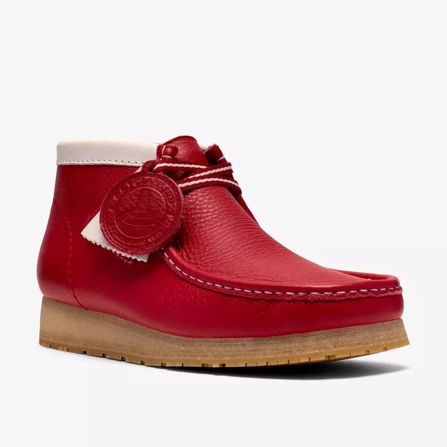 Herren-Walla-Stiefel Rb – Wallabees aus rotem Leder Herren-Walla-Stiefel Rb – Wallabees aus rotem Leder