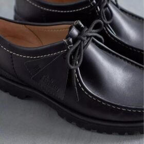 Herren Walla Yukoner Wallabees aus schwarzem Leder