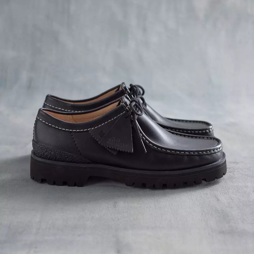 Herren Walla Yukoner Wallabees aus schwarzem Leder Herren Walla Yukoner Wallabees aus schwarzem Leder
